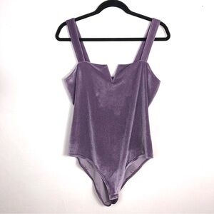 Wild Fable Purple Velour Bodysuit